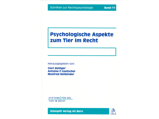 Cover Psychologische Aspekte zum Tier im Recht quer